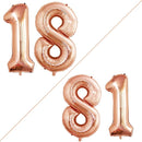 GOER Number 18 Balloons for 18th Birthday Sweet 18 Party Decorations,42 Inch Jumbo Foil Helium 81 Balloons for 81st Birthday Party Decoration (Champagne Gold) by TinyTreasures Baby Boutique