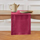 Solino Home Linen Beet Table Runner 108 Inches Long - 100% Pure Linen Hemstitch 14 x 108 Inch Table Runner for Dining, Fall, Autumn, Thanksgiving - Classic Hemstitch by CozyNest Decor