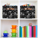 Storage Basket Bin Death Helloween Cats Gothic Organizer Basket Collapsible Shelf Basket Cube with handle for Nursery Bedroom Bathroom by TinyTreasures Baby Boutique