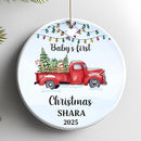 Personalized Baby First Christmas Ornament 2025 - Custom Ornament for New Baby - Babies Name Keepsake - Sweet Gift for Parents - Newborn, New Mom, Dad Gifts On Christmas, Birthday by TinyTreasures Baby Boutique