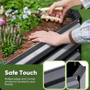 KING BIRD Raised Garden Bed Kit with Bottom 2025 Upgraded Galvanized Planter Garden Box Outdoor & Indoor for Gardening, Vegetables, Flowers, Dark Grey, 47.2x23.6x11.8 in by GreenHaven Gardens