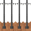 AILBTON 2.8FT 4 Pack Suspension Outdoor String Light Poles for Outside String Lights Hanging,with Clip and Holder,Light Post Mounting Stand for Patio Fence Wall Garden Backyard Deck by GreenHaven Gardens