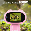 TOMLOV P30 Microscope for Kids, Portable 1000X 2'' LCD Digital Microscope for Slides, HD Camera & Video, Pocket Magnifying Glass with Light, Handheld Magnifier for Home Science Education, Mini Scope by TinyTreasures Baby Boutique