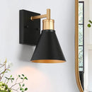 KSANA Black Gold Sconce, Modern Farmhouse Wall Sconces Lighting Fixture with Metal Shade for Bathroom, Kitchen, Bedroom and Stairway by CozyNest Decor
