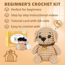 MOREJMTT Crochet Kit for Beginners, Learn to Crochet, Include Easy Knitting Soft Yarn, Step-by-Step Video Tutorial, Hook, Holiday Birthday Gift for Adults and Kids(2pack Dog) by TinyTreasures Baby Boutique