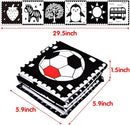 Thremhoo Black and White High Contrast Baby Toys 0-6 Months Soft Book for Brain Development, Tummy Time, Sensory, Montessori Learning Activities by TinyTreasures Baby Boutique