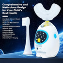 Kids U Shaped Electric Toothbrush with Music, 3 Modes, Voice Teaching, Mouthpiece Cleaning, Soft Bristle, Type-C Charging, Ages 3-12 Boys & Girls (Heroic White) by TinyTreasures Baby Boutique