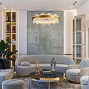 20" Natural Spanish Alabaster Round Chandelier, Adjustable Large Chandeliers for Living Room Over Table, Modern Luxury Alabaster Stone Chandelier for Drawing Room, Bedroom, Hallway, Foyer by CozyNest Decor