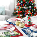 Winter Placemats Set of 6 Let It Snow Plastic Table Place Mats Snowman Dining Mats Washable Seasonal Christmas Holiday Table Decoration for Kitchen Christmas Party Dining by CozyNest Decor