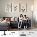 Dimmable Gold Floor Lamp for Living Room,Modern Standing Lamp with Marble Base,LED Bulb Included,Floor Lamps for Bedroom, Living Room,Office,Reading and Nursery(Brown Floor Lamp) by CozyNest Decor
