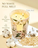 M&SENSE Amber Jasmine Scented Candle 35oz 150H Long Lasting, 3 Wick Soy Candles Aromatherapy Stress Relief Home Fragrance Housewarming Gifts by CozyNest Decor