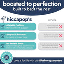 Hiccapop NeoBoost Inflatable Toddler Booster Seat for Dining Table – Portable, Quick-Inflate Design – Anti-Slip Base, Secure Straps, Easy-Clean – Perfect for Home & Travel, Black/Gray by TinyTreasures Baby Boutique