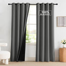 NICETOWN 100% Blackout Curtains 84 inch Long for Bedroom, Total Blackout Thermal Insulated Grommet Long Window Curtains 2 Panels Set, 2 Panels, Grey, 52 inch Wide by TinyTreasures Baby Boutique