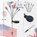 OZS 4pack Solar American Flag Lights - 4th of July Solar Garden Outdoor Waterproof Firefly Light for Memory Day, Independence Day, National Day Decoration (Red White Blue) by GreenHaven Gardens