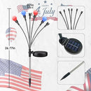 OZS 6pack Solar American Flag Lights - 4th of July Solar Garden LED Outdoor Waterproof Firefly Light for Memory Day, Independence Day, National Day Decoration (Red White Blue) by GreenHaven Gardens