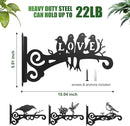 4-Pack Aesthetic Wall Plant Hanger Indoor and Outdoor – 10 Inch Metal Hanging Plant Bracket with Beautiful Bird Pattern – Heavy Duty Plant Hooks for Hanging Plants, Bird Feeder, Wind Chime, Lantern by GreenHaven Gardens