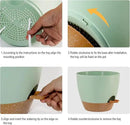Large Self Watering Pots, 12/10/9 Plastic Planters with High Drainage Holes and Deep Reservoir for Indoor Outdoor Garden Plants and Flowers, Green with Brown by GreenHaven Gardens