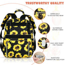 Baby Diaper Bag Backpack, Travel Diaper Bags for Baby Girl Boy Large Capacity Baby Bag Backpack for Women Sunflower by TinyTreasures Baby Boutique