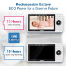 VTech 2-Cameras Smart WiFi Baby Monitor with 1080p FHD Camera and 5" HD IPS Screen, Free App with Motion Video, Sound/Motion Detection and Notifications, Split-Screen, Pan-Tilt-Zoom: VM901-2HD by TinyTreasures Baby Boutique