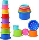 Stacking Cups Baby Toy Educational Cup Stacking Set 8-Pc Stackable Cups with Number Rainbow Nesting Cups for Babies 6-12 Months Stacking Cups for Toddlers 1-3 Perfect for Indoor/Outdoor by TinyTreasures Baby Boutique
