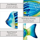 John's Studio Fish Sea Wall Decor Outdoor Metal Garden Hanging Art Glass Sculptures Home Ocean Theme Decorations for Kitchen Bathroom and Pool - Blue by GreenHaven Gardens