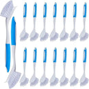 Hsei 20 Pcs Blue Kitchen Scrub Dish Brush Bulk with 11 Inch Anti Slip Handle Cleaning Dish Scrubber with Stiff Bristles Washing Scrub Brushes for Housekeeping for Pots and Pans, Kitchen Sink by CozyNest Decor