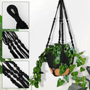 GARDIFE 10 Inch Hanging Planters with Macrame Plant Hanger for Indoor and Outdoor Plants, 2 Pack Large Self Watering Hanging Plant Pot with Basket Flower Pot with Drainage Hole, Black by GreenHaven Gardens