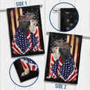 FLAGWIX Patriot American Dog Flags - Four Labrador Retriever Dogs Double Sided Flag - 4th of July Decorations for Home, Outside, House Flag 30x40 Heavy Duty Canvas, Decorative Indoor Outdoor Flag by GreenHaven Gardens