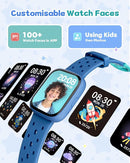 Kids Watch for Boys 5-12, Kids Smart Watch Fitness Tracker Pedometer, No Phone Needed, Puzzle Games with Parental Control, IP68 Waterproof, Heart Rate, Sleep Monitor, Step Counter, 80 Sports by TinyTreasures Baby Boutique