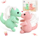Crochetta Crochet Kit for Beginner, Crochet Starter Kit w Step-by-Step Video Tutorials, Crochet Kit for Beginners, Beginner Crochet Kit for Adults Kids Women Men Complete Kit Included (2 Dragons) by TinyTreasures Baby Boutique