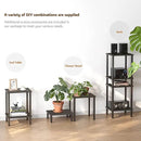 TUTOTAK End Table with Charging Station, Set of 2, Side Table with USB Ports and Outlets, Nightstand, 2-Tier Storage Shelf, Sofa Table for Small Space, Living Room, Bed Room TB01BK041 by CozyNest Decor