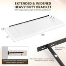 36" Floating Shelves for Wall, 12" Deep Slim White Floating Shelves, Wall-Mounted Shelves for Bedroom, Living Room, Kitchen, Bathroom - Set of 2 by CozyNest Decor
