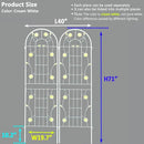 2 Pack Metal Garden Trellis for Climbing Plants 71" H Cream White Garden Fence Rustproof Trellis Support Roses Flower Outdoor Lawn, Cream White by GreenHaven Gardens