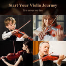 Eastar 1/4 Violin Set for Beginners, Fiddle Quarter Size with Hard Case, Rosin, Shoulder Rest, Bow, and Extra Strings (Imprinted Finger Guide on Fingerboard), EVA-2 by TinyTreasures Baby Boutique