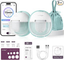 Heated Breast Pump Hands Free, Industry-Leading Heating Tech, Innovative Magnetic Charging Base, App Discreet Control, 20pcs Breastmilk Storage Bags Included, Hospital-Grade Suction, 2 Pack by TinyTreasures Baby Boutique