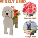 Golden Doodle Dog Planter Plant Pots,Cute Garden Dog Flower Planter,Large Dog Planters Birthday Gifts for Women,Office,Indoor/Outdoor Decor（9.84 * 9.06 * 17in） by GreenHaven Gardens