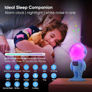 Astronaut Sunrise Alarm Clock for Kids, White Noise Sound Machine with 30 Soothing Sounds, 22 Dimmable Nightlights, Bluetooth Speaker, Dual Digital Alarm Clocks, Wake Up Light for Bedroom, Adults by TinyTreasures Baby Boutique