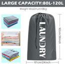 Sylfairy Laundry bags, 2 Pack Travel Laundry Bag for Dirty Clothes with Drawstring, Heavy Duty Laundry Bag for Traveling Camping, Easy Fit a Laundry Hamper or Basket Travel Essentials by TinyTreasures Baby Boutique