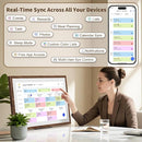 15.6 Inch Digital Calendar Chore Chart with Touchscreen - Full HD Interactive Display, Wall & Desk Mountable Family Planner, To-Do List & Meal Planner, Ideal for Home Organization & 2025 Scheduling by TinyTreasures Baby Boutique