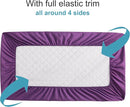 NTBAY 2 Pack Waterproof Mini Crib Mattress Protector, Quilted 24"x38" Fitted Mattress Cover - Machine Washable - Soft and Breathable Baby Mattress Pad Sheet for Mini Crib and Baby Playards, Purple by TinyTreasures Baby Boutique