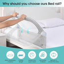 Baby Bed Rail Guard for Toddlers - 35.1" Toddler Bed Side Rails for Crib, Twin, Full, Queen Bunk Size Bed Swing Down Bedrail Extral Tall Child Safety Side Railing Guards for Kids by TinyTreasures Baby Boutique