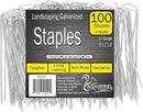 Squirrel Products U Shape Garden Stakes Metal, 6 Inch Landscaping Staples, 11 Gauge Stakes for Landscaping Fabric, 2.9mm 15x2.5x15cm – 100 Pack by GreenHaven Gardens
