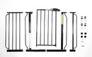 Regalo Easy Step 49-Inch Extra Wide Baby Gate, Includes 4-Inch and 12-Inch Extension Kit, 4 Pack of Pressure Mount Kit and 4 Pack of Wall Mount Kit, Black by TinyTreasures Baby Boutique