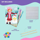 jackinthebox Poke Poke Art for Kids - Fashion Theme, Mess-Free Fabric Art and Craft, Flower Pressing Kits, Gift for Kids, Girl Gifts, Toys for Girls Ages 4 5 6 7 8 by TinyTreasures Baby Boutique