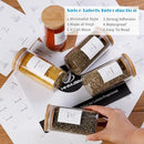 12 Pcs Glass Spice Jars With Bamboo Airtight Lids, 10oz Thicken(2.4mm) Spice Containers With 148 Minimalist Preprinted Waterproof Spice Labels, Kitchen Empty Small Storage Jars For Seasoning, Herb by CozyNest Decor