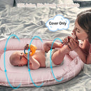 Baby Lounger Cover Only for Newborns, 100% Cotton Soft Portable Baby Nest Lounger Cover, Breathable Infant Lounger Replacement Cover, Lounger Pillow Cover Fit for Snuggle Me, Cover Only(Pink) by TinyTreasures Baby Boutique