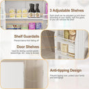 51" Metal Kitchen Pantry Cabinet, Storage Cabinets with 2 Door and 3 Adjustable Shelves, White Freestanding Food Storage Cabinet, Steel Cupboard for Kitchen Dinning Room by CozyNest Decor