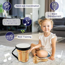 LOOIKOOS Toddler Musical Instruments for Kids Ages 5-9 Montessori Toys for Toddlers 3-5 Wooden Percussion Instruments Drum set for Kids Gifts by TinyTreasures Baby Boutique