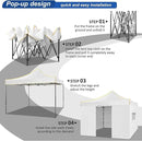 COBIZI 10x10 Heavy Duty Pop up Canopy Tent with 4 Removable Sidewalls, Ez Pop up Canopy with Portable Bag, Commercial Gazebo Waterproof Sunshade for All Weather Party Camp Stall Patio by GreenHaven Gardens