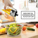 Aelga Olive Oil Dispenser - 14 OZ Glass Oil and Vinegar Dispenser Bottles Set for Kitchen No Drip-Set of 2 by CozyNest Decor